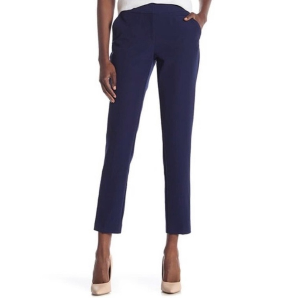 Laundry by Shelli Segal Tapered Slim Trouser in Navy